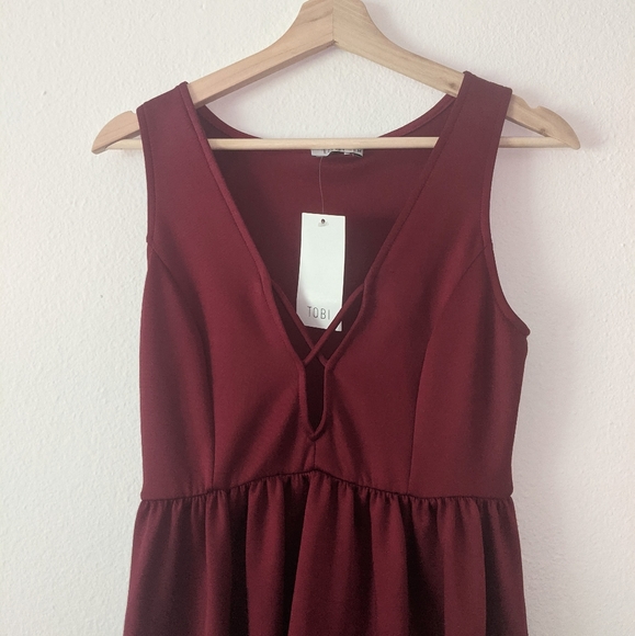 NWT Tobi Cross Your Mind Mini Skater Dress - Picture 3 of 8